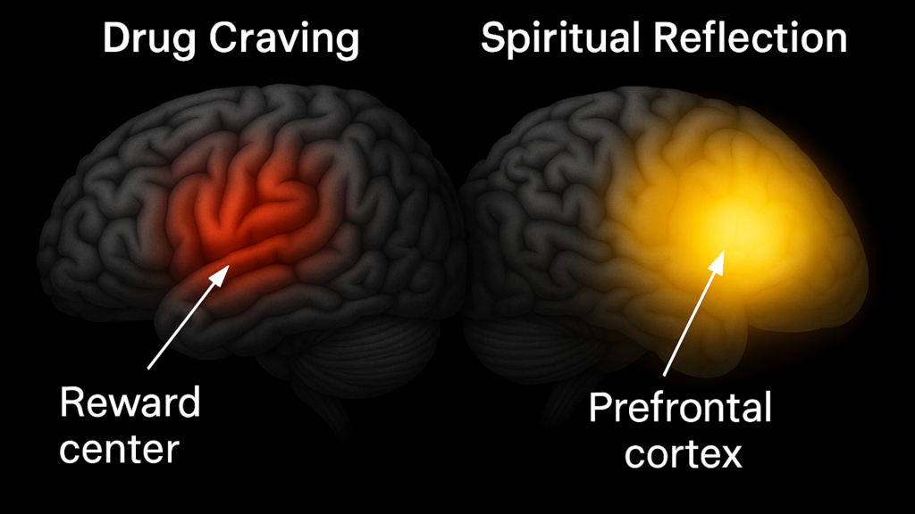 Brain Scan Image of The Affect of Purpose and Spirituality on the Brain After Addiction